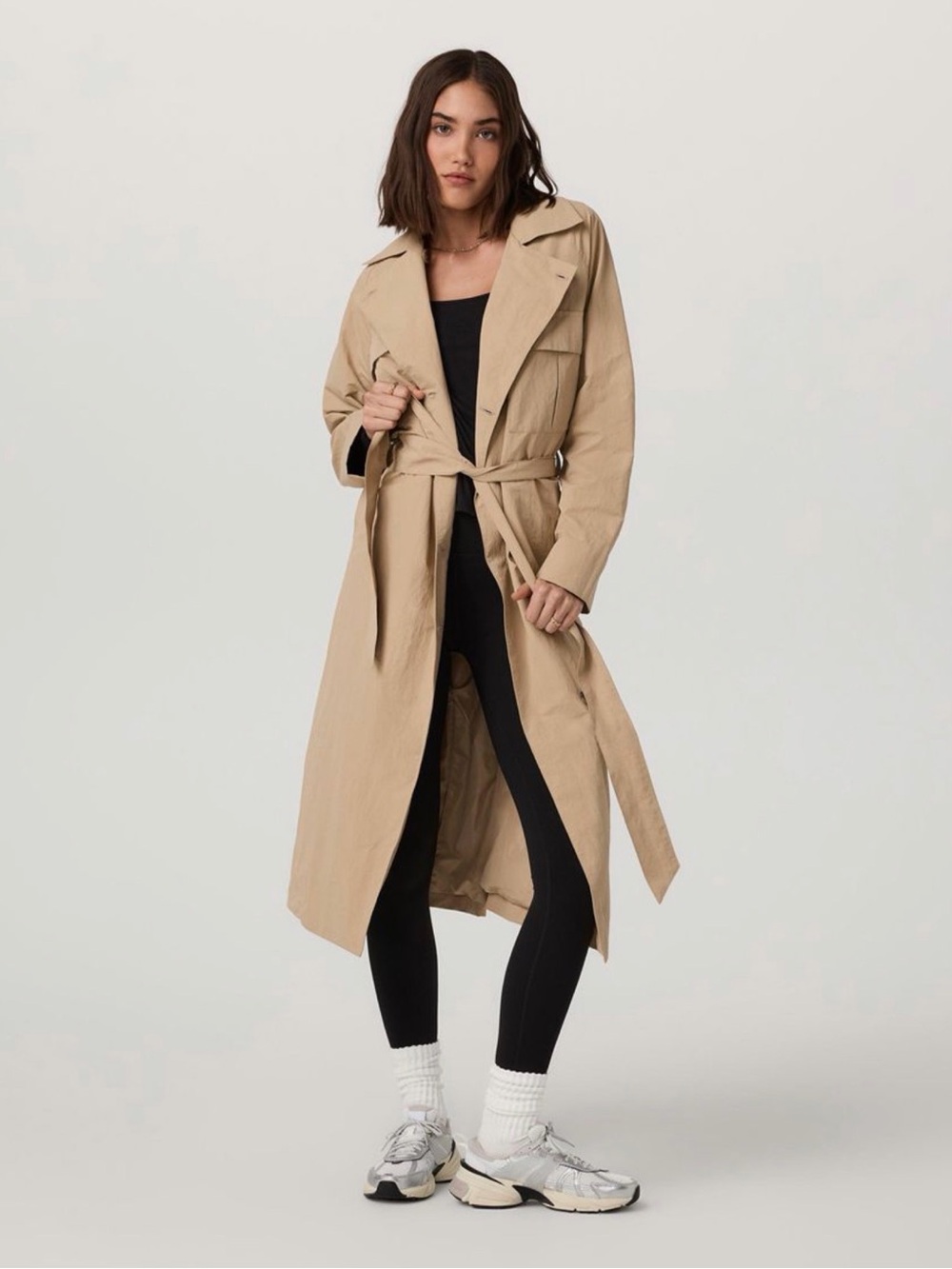 Vuori Rhodes Trench Coat Women’s Jacket Khaki